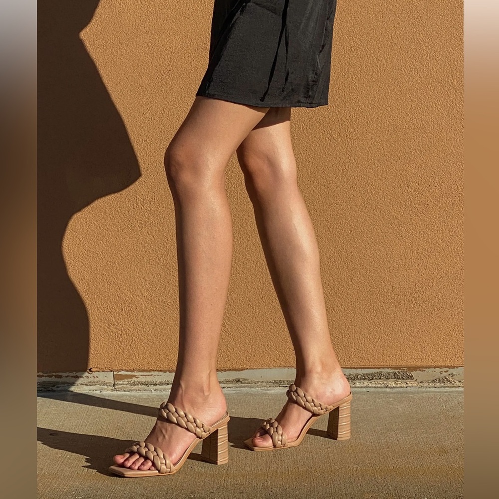 Dolce Vita Tan Braided Heeled Sandals (FINALPRICEDROP )